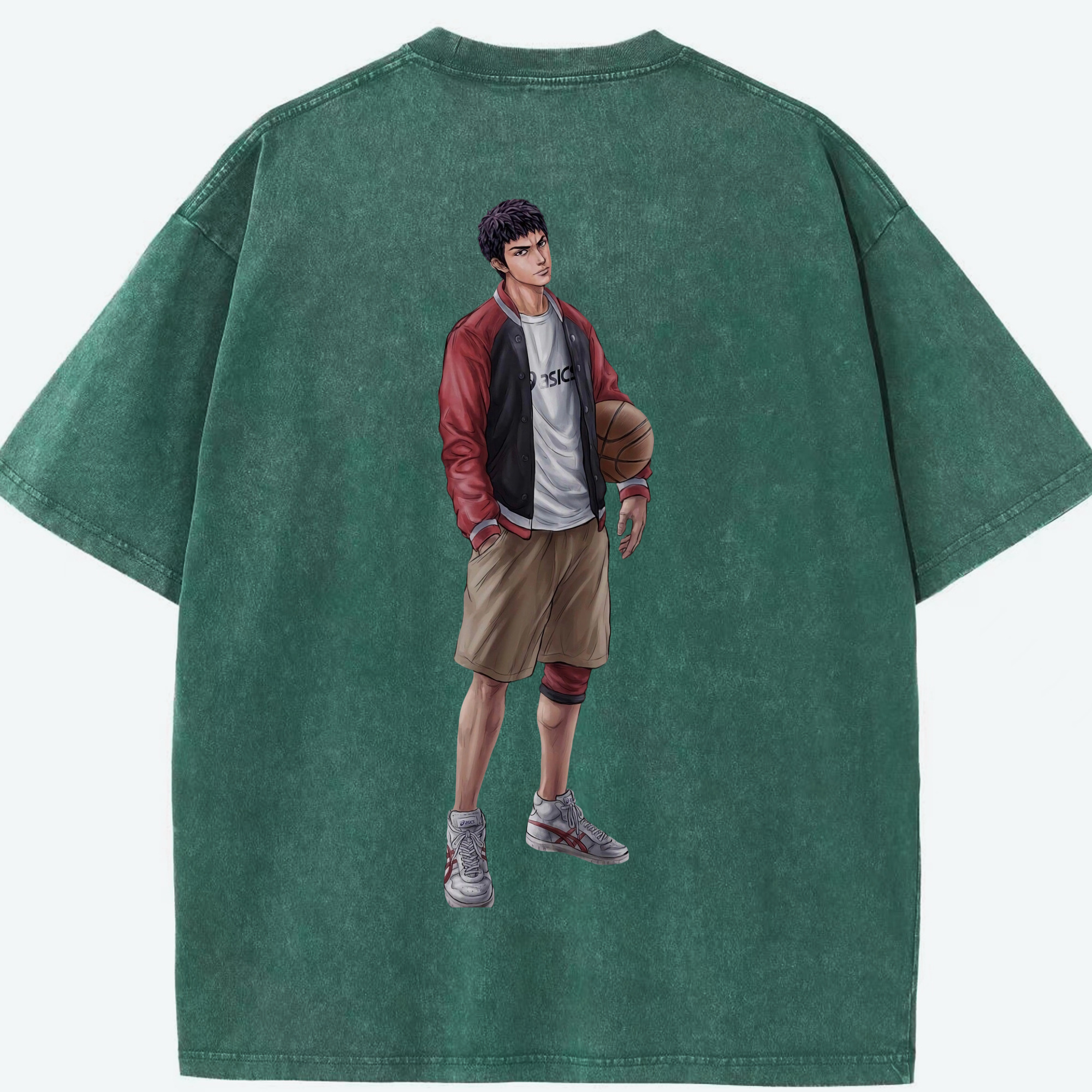 （画像用） SLAM DUNK／スラムダンク 綿100% ヴィンテージ風 半袖Tシャツ（背面プリント）